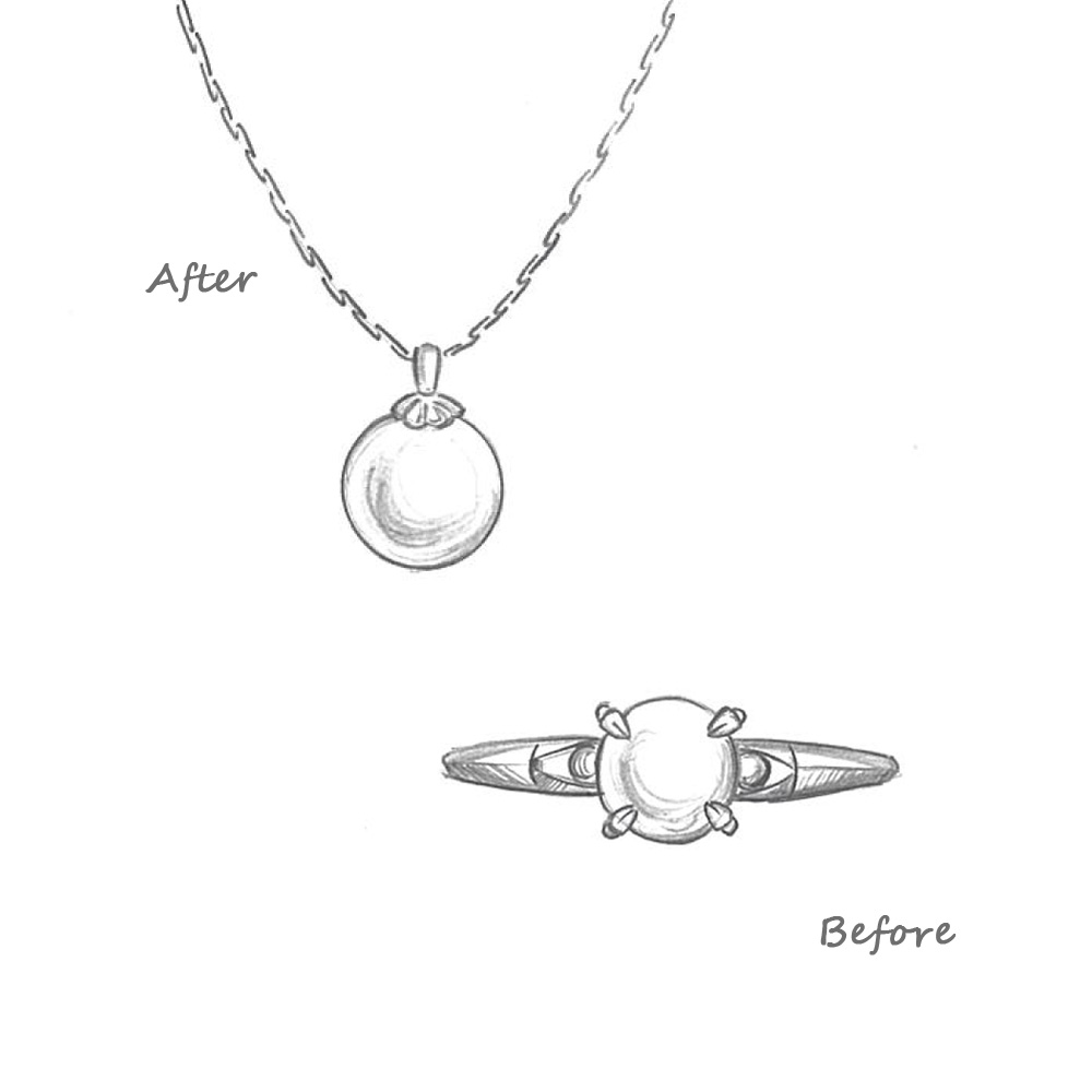 譲り受けたリングをネックレスに-After-3 譲り受けたリングをネックレスに-After-3